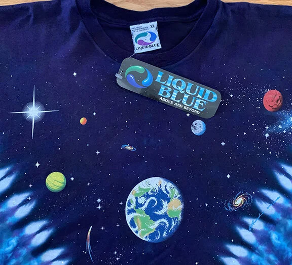 90s liquid blue T-shirt XLサイズ Vintage Liquid Blue Galaxy T Shirt (Size XL) NWT — RootsBK